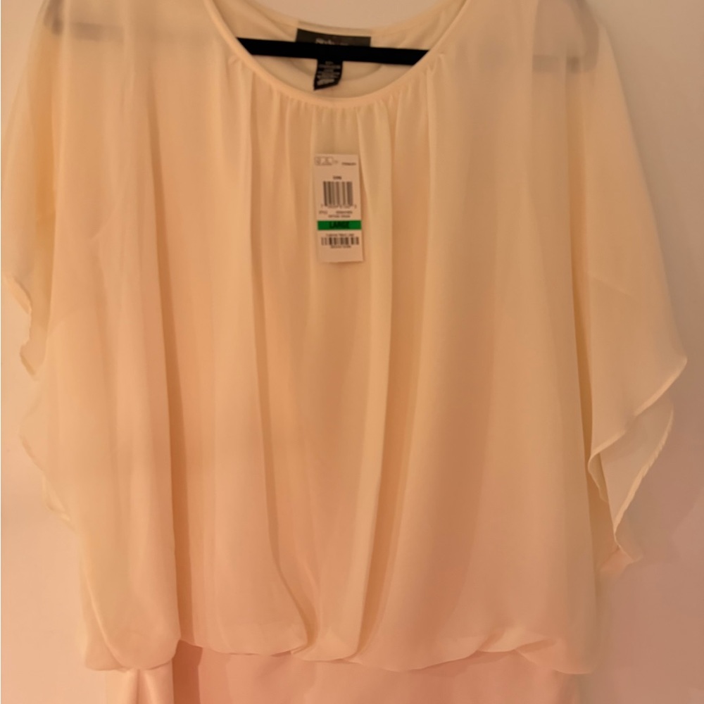 Style & Co. Cream Blouse for Women